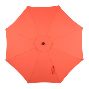 Tracy 9 ft. Classic MidCentury Scalloped Fringe Market Patio Umbrella
